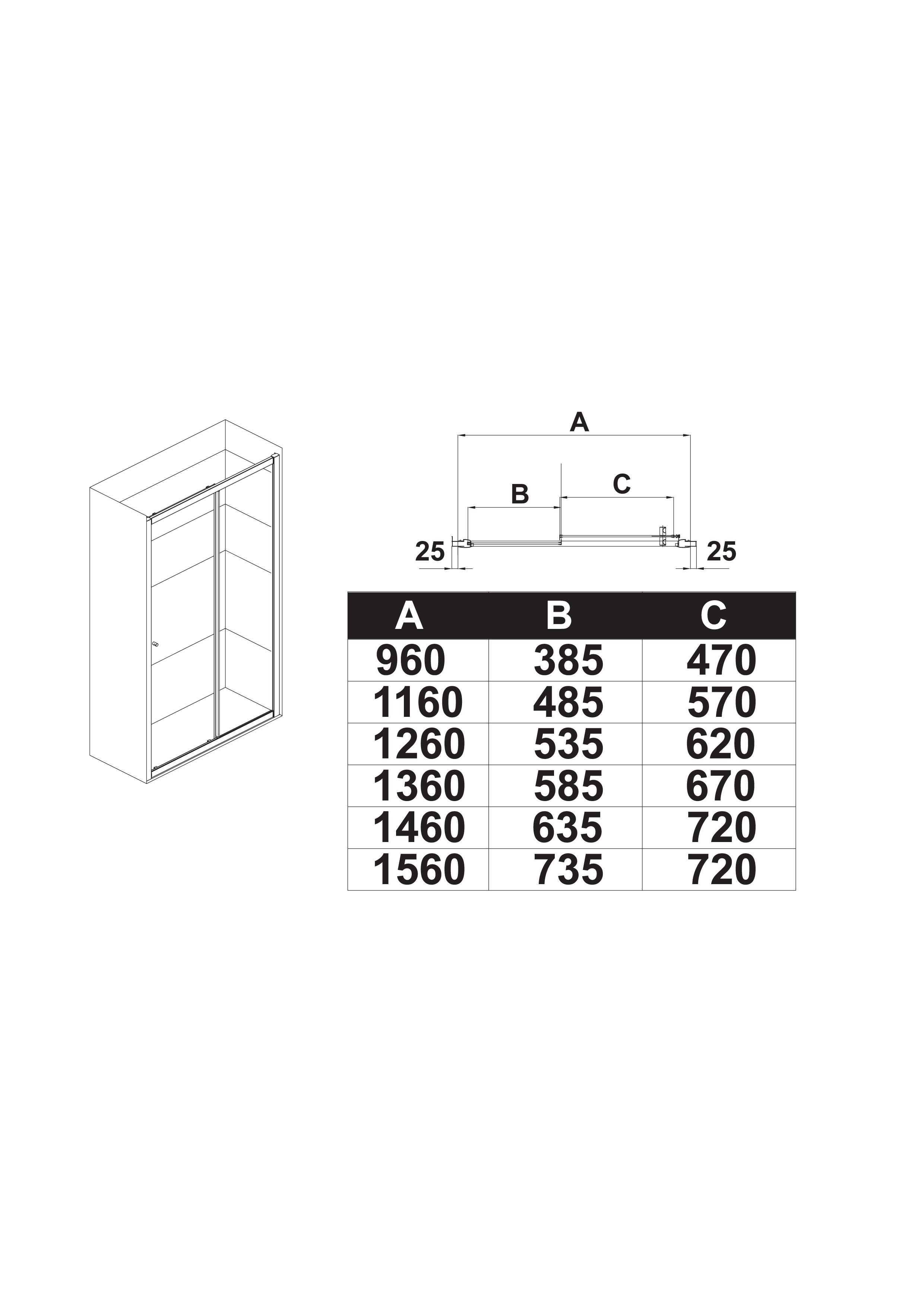 Paroi pour receveur de 130
