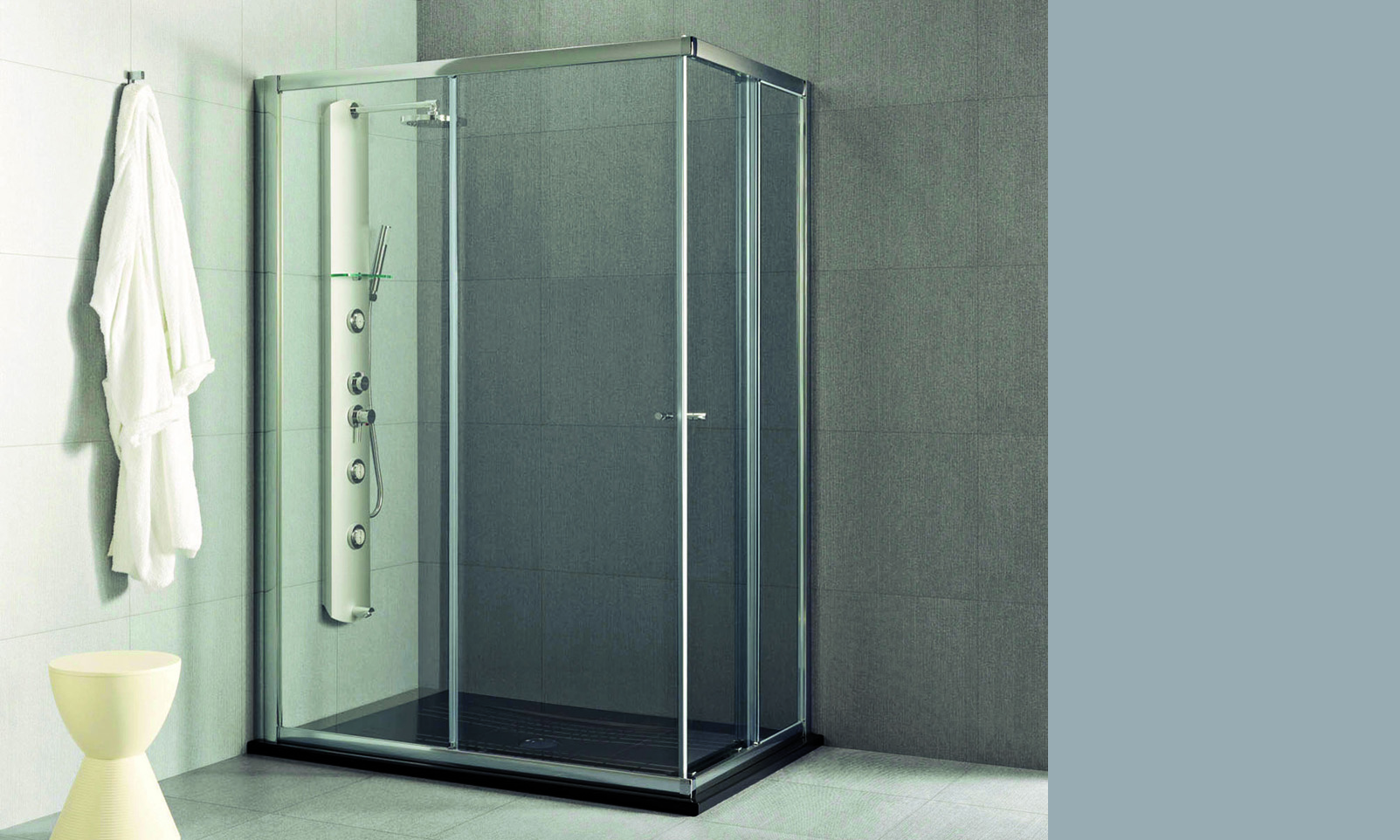 Paroi pour receveur rectangulaire 100x80
