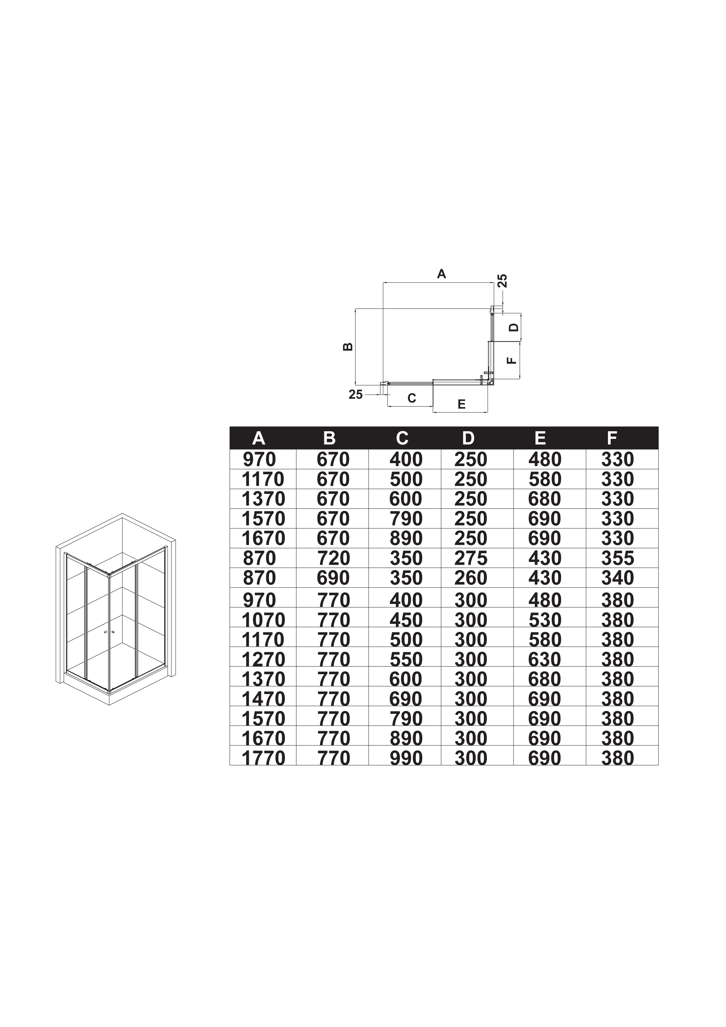 Paroi pour receveur rectangulaire 100x80