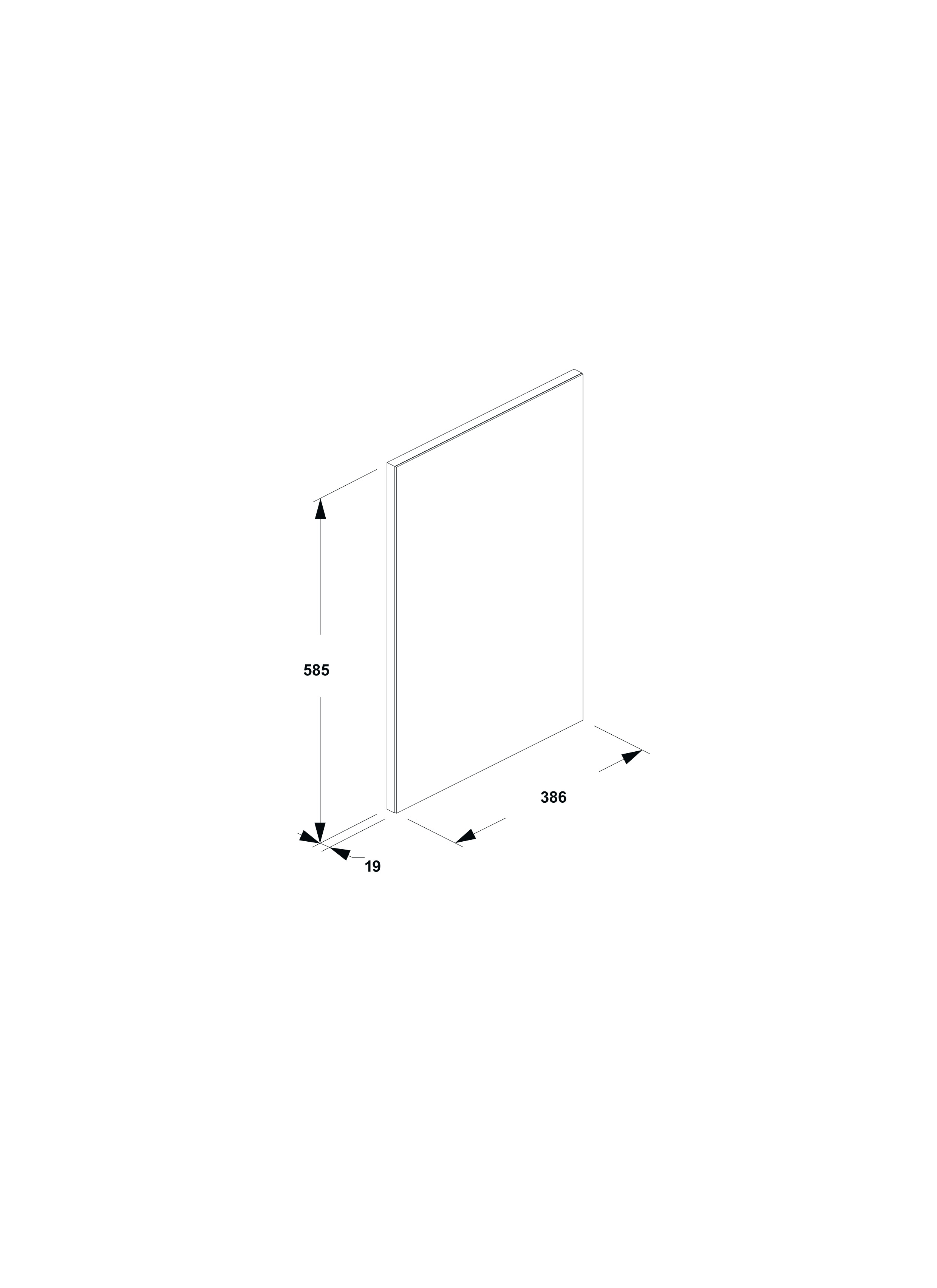 Espejo 38,6x58,5 cm.