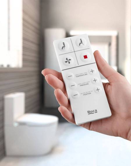 Mando de Smart Toilet de Roca con diseño intuitivo