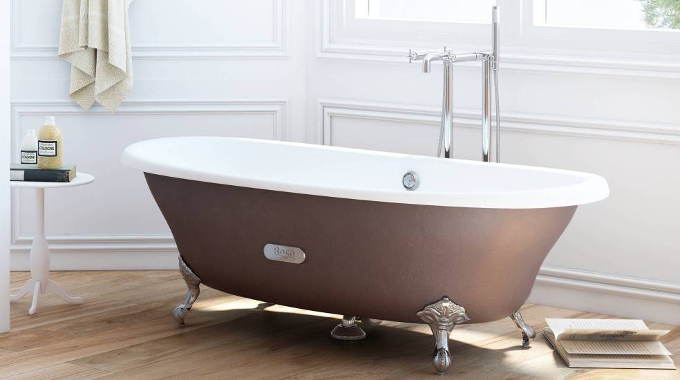 Bañera de hierro fundido Newcast de Roca