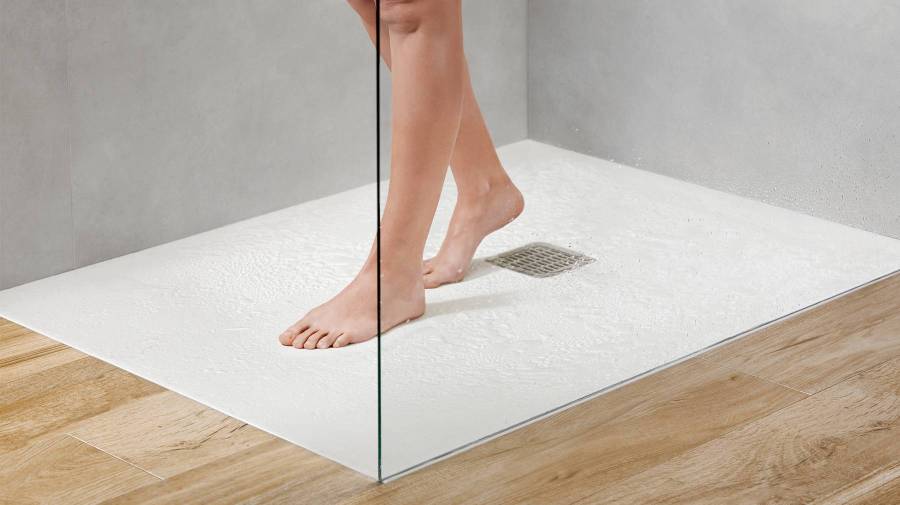 Plato de ducha Terran de Stonex® con material antideslizante