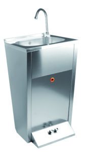 Lavamanos con pedal dos aguas