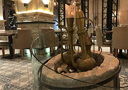 Restaurante decorado con Pavimento Antiqua