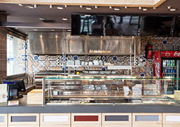 Mostrador restaurante rinas bbq