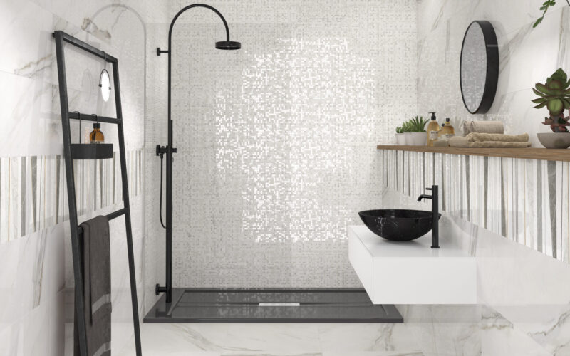 Amb Calacatta Lux Decor Marmolissima Mosaico lux 1x1- pav satinado Amb Calacatta Lux Decor Marmolissima Mosaico lux 1x1- pav satinado