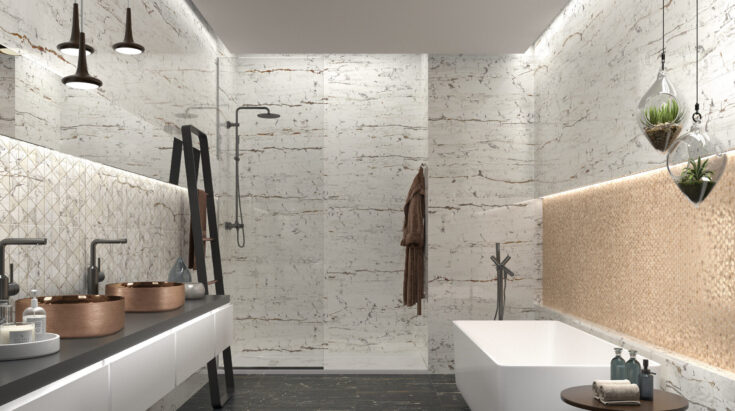 azulejos efecto m&aacute;rmol para ba&ntilde;os