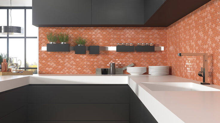 Mosaico para cocina moderno Coral Mosaico para cocina moderno Coral