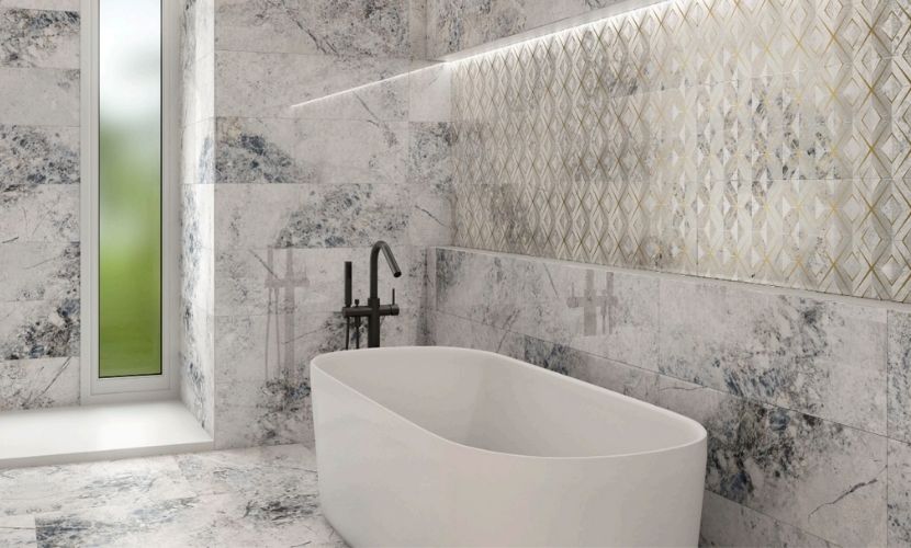 Los azulejos de acabado marm&oacute;reo