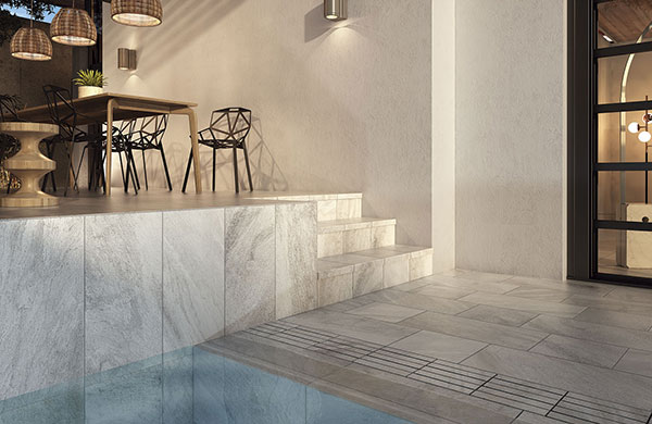 Roca polar, el gres extrusionado inspirado en el cuarzo ideal para piscinas modernas 1 gres extrusionado inspirado en el cuarzo roca polar